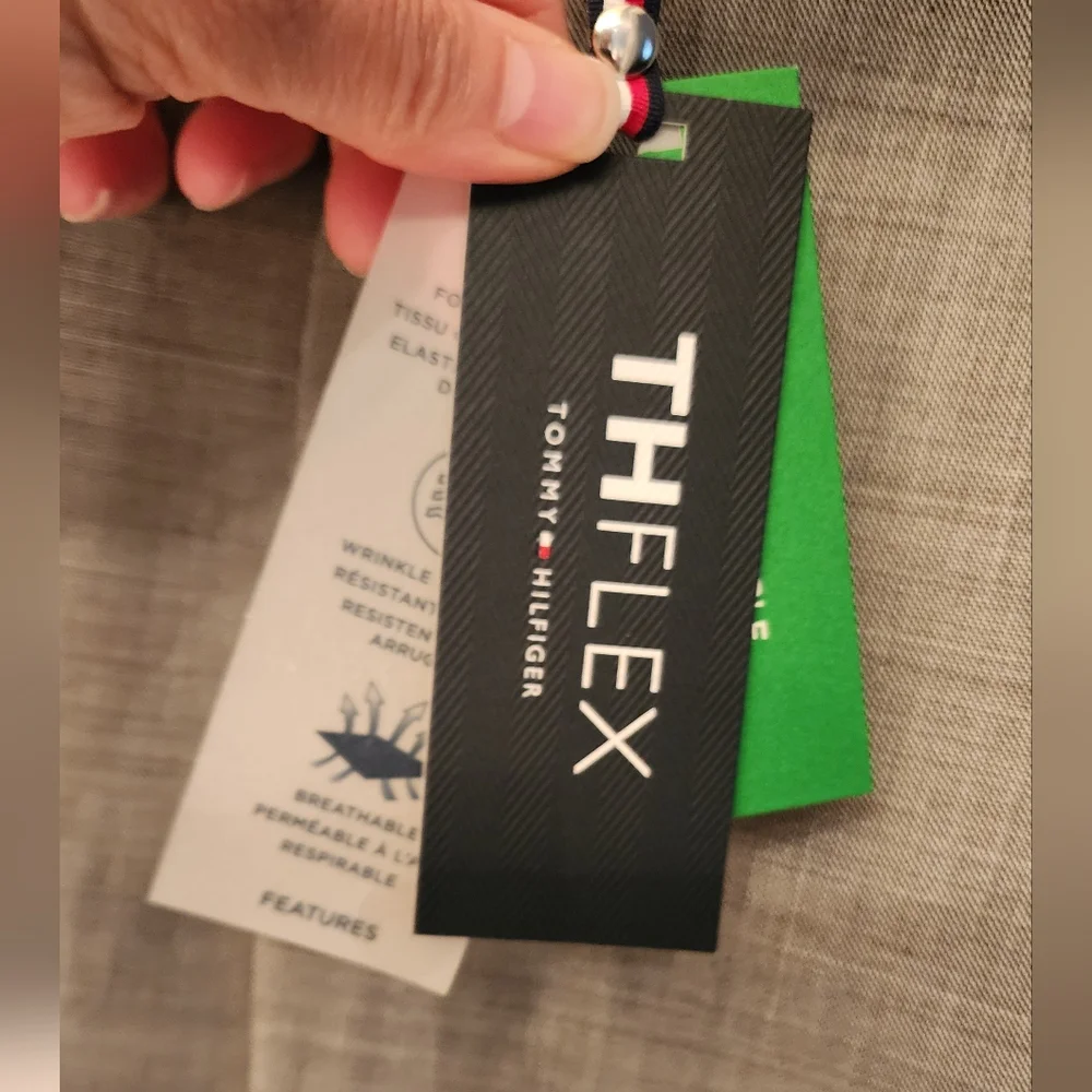Tommy Hilfiger TH Flex Modern Fit Suit Separate In Blk/Gray/Wht Size 42L